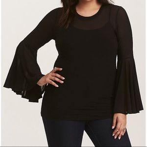 torrid Tops - Torrid sz 00 Mesh Bell Sleeve Top torrid Tops - Torrid sz 00 Mesh Bell Sleeve Top